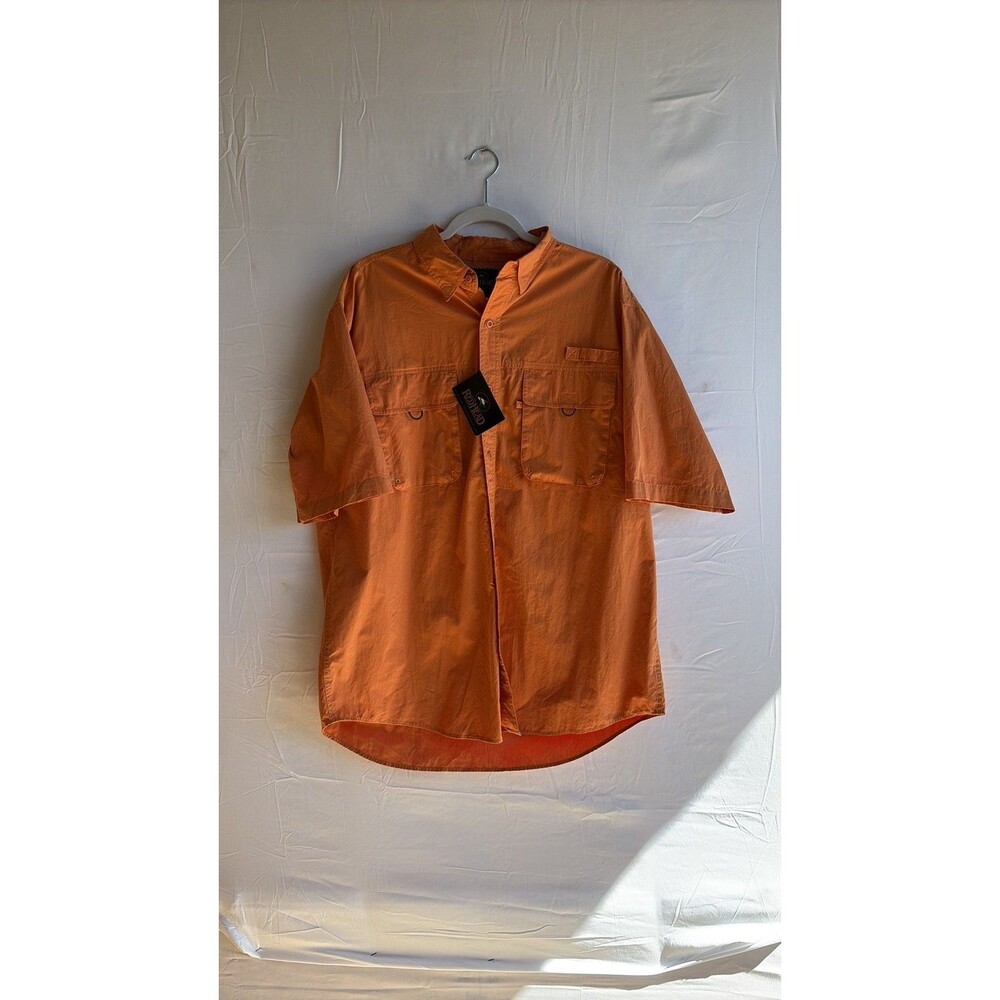 New RedHead Men's Short Sleeve Fishing Shirt - Vibrant Orange - Size XL